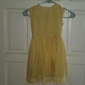 Vintage Homemade Yellow Dress Sz 4-5